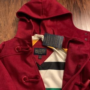 Pendleton Toggle & Button Front Closure Wool Coat